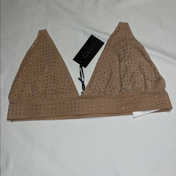 REVAMPED Beige Studded Bralette - Picture 1 of 5